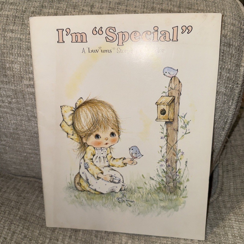 Vintage 80's Luv ums Storybook to color Book  "Fun At My House" Warner USA made
